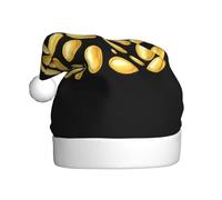 YYHWHJDE Scattered golden beans Pattern Christmas Hat for Adult Soft and Fluffy, Ideal for Long-Term Use