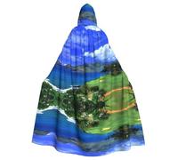 YYHWHJDE Scenic Hawaii Golf Tropical Prints Hooded Cloak - Oversized Costume Throw, Soft Cosplay Layer