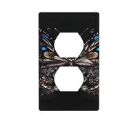 YYHWHJDE Science Butterfly Picture Double Socket Wall Panel Electrical Socket Cover Plate is Shatter Resistant and Durable 4.5x2.76in