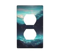 YYHWHJDE Science Fiction Stars Picture Double Socket Wall Panel Decorative is Durable and Suitable for Socket Light Switch Accessories 4.5x2.76in