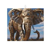 YYHWHJDE Sculpture Elephant Printing Kitchen Absorbent pad, Super Absorbent Microfiber, Oversized Anti Slip
