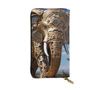 YYHWHJDE Sculpture Elephant Printing Quality Leather Long Clutch Wallet Designed for Fashion Girls and Women Stylish 7.48 x 4.13 in