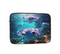 YYHWHJDE Sea Animals Stingrays Pattern Shockproof Portable Laptop 10 inch Sleeve Bag for Men and Women - Ideal for Business Travel, School, and Daily Use