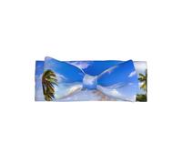 YYHWHJDE Sea Island Sky Clouds Prints Baby Bow Headband - Soft & Stretchy Newborn Throw for Cute Baby Girls 0-6 Months