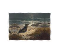 YYHWHJDE Sea Lions On The Coast Prints Placemats Set of 6 12x18in - Elevate Every Meal with Durable & Customizable Table Layers