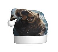 YYHWHJDE Sea Otter Prints Christmas Hat for Adult quality festive accessory crafted soft, lightweight