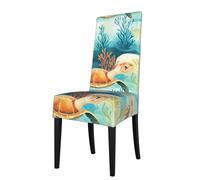 YYHWHJDE sea turtle Printing Protection Cover for Dining Chair - Soft, Comfortable, Wrinkle-Resistant Elastic Fits Most Armless Chairs