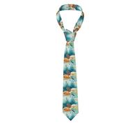 YYHWHJDE sea turtle Prints Men's tie classic style suit cravat suitable for holidays and work