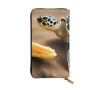 YYHWHJDE Sea Turtle Starfish Picture Quality Leather Long Clutch Wallet Designed for Fashion Girls and Women Stylish 7.48 x 4.13 in