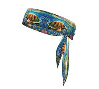 YYHWHJDE Sea Turtles Diamond Painting Pattern Sports headscarf, sweat absorbing and breathable, motion headband, double-sided kerchief