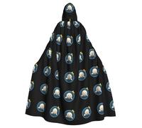 YYHWHJDE Seals in the surf Picture Halloween Adult Hooded Cloak for Role-Playing, Costumes, and Theme Parties