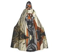 YYHWHJDE Serious Tiger Pattern Halloween Adult Hooded Cloak for Party Costume Cosplay Stage Masquerade Theme Dance Comic Con