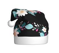 YYHWHJDE Seven beautiful flowers Prints Christmas Hat for Adult quality festive accessory crafted soft, lightweight