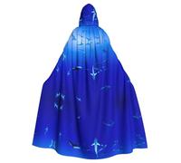 YYHWHJDE Shark Swimming Under the Sea Prints Hooded Cloak - Oversized Costume Throw, Soft Cosplay Layer