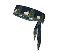 YYHWHJDE Sheep and Christmas Prints Sports Double-Sided Headscarf for Women and Men Adjustable for All Head Circumferences