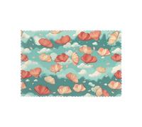 YYHWHJDE Shells On The Clouds Prints Placemats Set of 6 12x18in - Elevate Every Meal with Durable & Customizable Table Layers