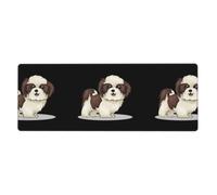 YYHWHJDE Shih Tzu Dog Extra Large Rubber Desk Mat 12x31.5in