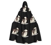 YYHWHJDE Shih Tzu Dog Prints Hooded Cloak - Extra Large Cosplay Throw for Halloween, Masquerade