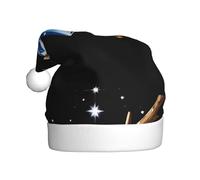 YYHWHJDE Shining diamonds on the branches Prints Christmas Hat for Adult quality festive accessory crafted soft, lightweight