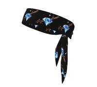 YYHWHJDE Shining Diamonds on The Branches Prints Sports Headscarf, Casual Headband, Elastic, Sweat Absorbing, Adjustable, Anti Slip