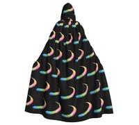 YYHWHJDE Shining Milky Way Pattern Halloween Adult Hooded Cape Cloak For Role-Playing, Stage Costumes, Parties Easy Care