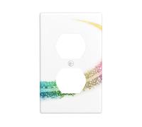 YYHWHJDE Shining Milky Way Prints Double Socket Wall Panel Decorative for Residential and Commercial Areas 4.5x2.76in