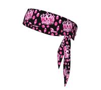 YYHWHJDE Shining pink gemstones set in the crown Prints Sports headscarf, sweat absorbing and breathable, motion headband, double-sided kerchief
