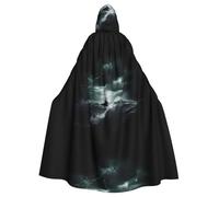 YYHWHJDE Ship In The Storm Picture Halloween Adult Hooded Cape Cloak No Zipper, Comfortable For Costume Parties