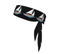 YYHWHJDE Ship in the wind and waves Pattern Sports Double-Sided Headscarf Quick Drying, Moisture Wicking for Women, Girls, and Men