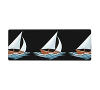 YYHWHJDE Ship in The Wind and Waves Prints Extra Large Mouse pad Mousepad Computer Office Gaming Keyboard Thickened Version 12x31.5in