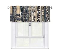 YYHWHJDE Short Curtains with Valance Rod 54x18in African peoples illustration Printing for Kitchen, Bathroom, Laundry Room, Studio, Fits Most Standard or Decorative Curtain Rods