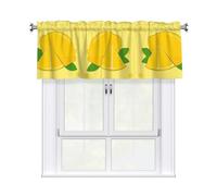 YYHWHJDE Short Curtains with Valance Rod 54x18in cartoon lemon Printing for Kitchen, Bathroom, Laundry Room, Studio, Fits Most Standard or Decorative Curtain Rods