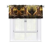 YYHWHJDE Short Curtains with Valance Rod 54x18in golden retriever Printing for Kitchen, Bathroom, Laundry Room, Studio, Fits Most Standard or Decorative Curtain Rods