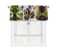 YYHWHJDE Short Curtains with Valance Rod 54x18in Happy Cute koala Printing for Kitchen, Bathroom, Laundry Room, Studio, Fits Most Standard or Decorative Curtain Rods