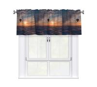 YYHWHJDE Short Curtains with Valance Rod 54x18in Hot air balloon at sunrise Pattern for Kitchen, Bathroom, bedroom, Studio, Fits Most Standard or Decorative Curtain Rods
