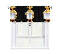 YYHWHJDE Short Curtains with Valance Rod 54x18in Little duck looking at the test pape Pattern for Kitchen, Bathroom, bedroom, Studio, Fits Most Standard or Decorative Curtain Rods
