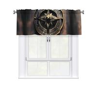 YYHWHJDE Short Curtains with Valance Rod 54x18in Magical Design Norse Runes Compass Prints for Kitchen, Bathroom, bedroom, Studio, Fits Most Standard or Decorative Curtain Rods