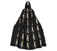 YYHWHJDE Shy little fox doll Picture Halloween Adult Hooded Cloak for Role-Playing, Costumes, and Theme Parties