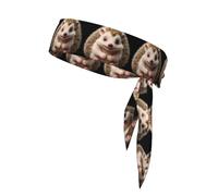YYHWHJDE Shy little hedgehog Prints Sports headscarf, sweat absorbing and breathable, motion headband, double-sided kerchief