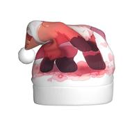 YYHWHJDE Shy little panda Picture Christmas Hat for Adult Soft, Lightweight, and Fluffy Design for Men and Women