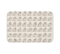 YYHWHJDE Sign Language Alphabet Picture Anti slip and thickened floor mat suitable for bathrooms, bedrooms, washable carpet floor mats 16X24 in