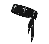 YYHWHJDE Silver Diamond Cross Prints Sports headscarf, sweat absorbing and breathable, motion headband, double-sided kerchief
