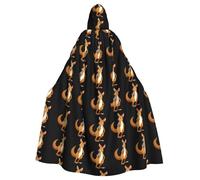 YYHWHJDE Singing Kangaroo Printed Halloween Adult Hooded Cloak No Zipper, Comfortable & Durable for Role-Playing