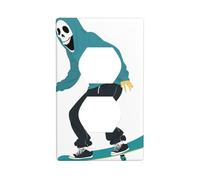 YYHWHJDE Skateboard Devil Prints Double Socket Wall Panel Decorative for Residential and Commercial Areas 4.5x2.76in