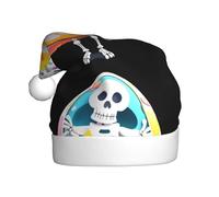 YYHWHJDE Skeleton doll in the Easter egg Prints Christmas Hat for Adult quality festive accessory crafted soft, lightweight