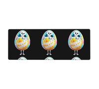 YYHWHJDE Skeleton Doll In The Easter Egg Prints Extra Large Mouse Pad Strong Adhesion, Durable, Precise Locking Edge 12x31.5in
