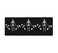 YYHWHJDE Skeleton Footprints Prints Extra Large Mouse pad Mousepad 12x31.5in for Desktop Computers, laptops, Personal Computers