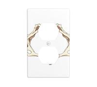 YYHWHJDE Skeleton Hands Making Heart Shape Prints Double Socket Wall Panel Decorative for Residential and Commercial Areas 4.5x2.76in
