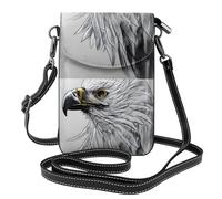YYHWHJDE Sketching An Eagle Prints Small Leather Women'S Crossbody Flip Phone Bag, Waterproof And Durable