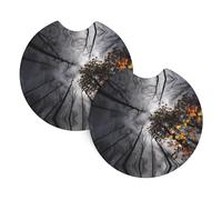 YYHWHJDE Sky Through The Tree Prints Car Cup Coasters 2-Pack - The Ideal Housewarming Gift for Car Owners - High-Grade Neoprene Throw, Effortless Style & Protection